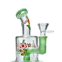 Flora  Mini  Glass  Percolator  Bong  B